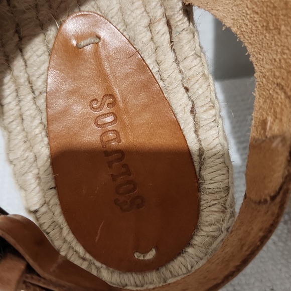Soludos Espadrilles leather Flatform Two Tone sandals - Picture 5 of 12